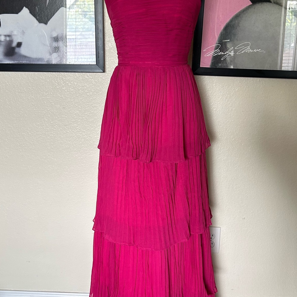 Elegant Pink Tiered Dress